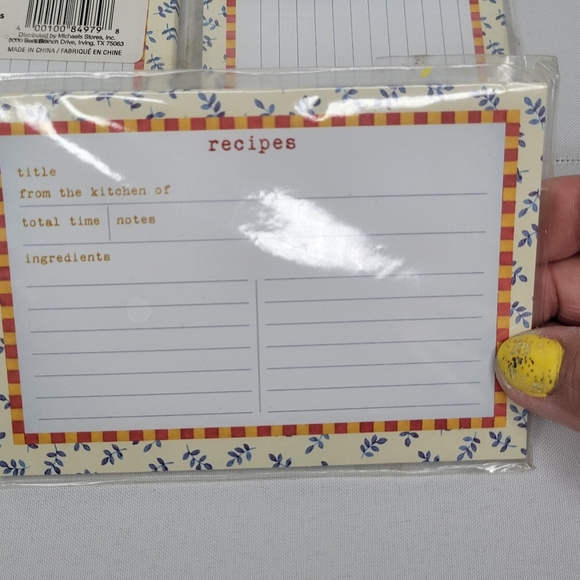 MICHAELS Recipe Cards Set of 3 3.5x5 - Picture 3 of 5